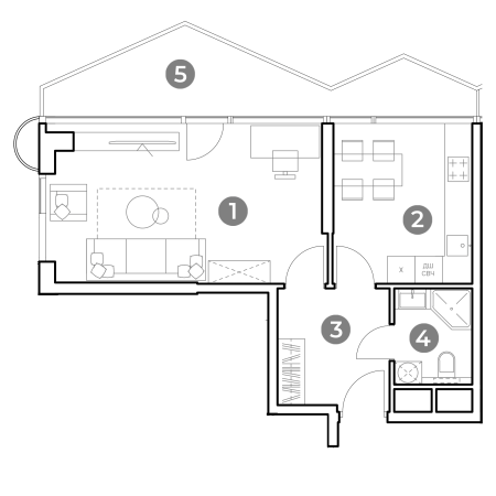 1-Комнатные квартиры
