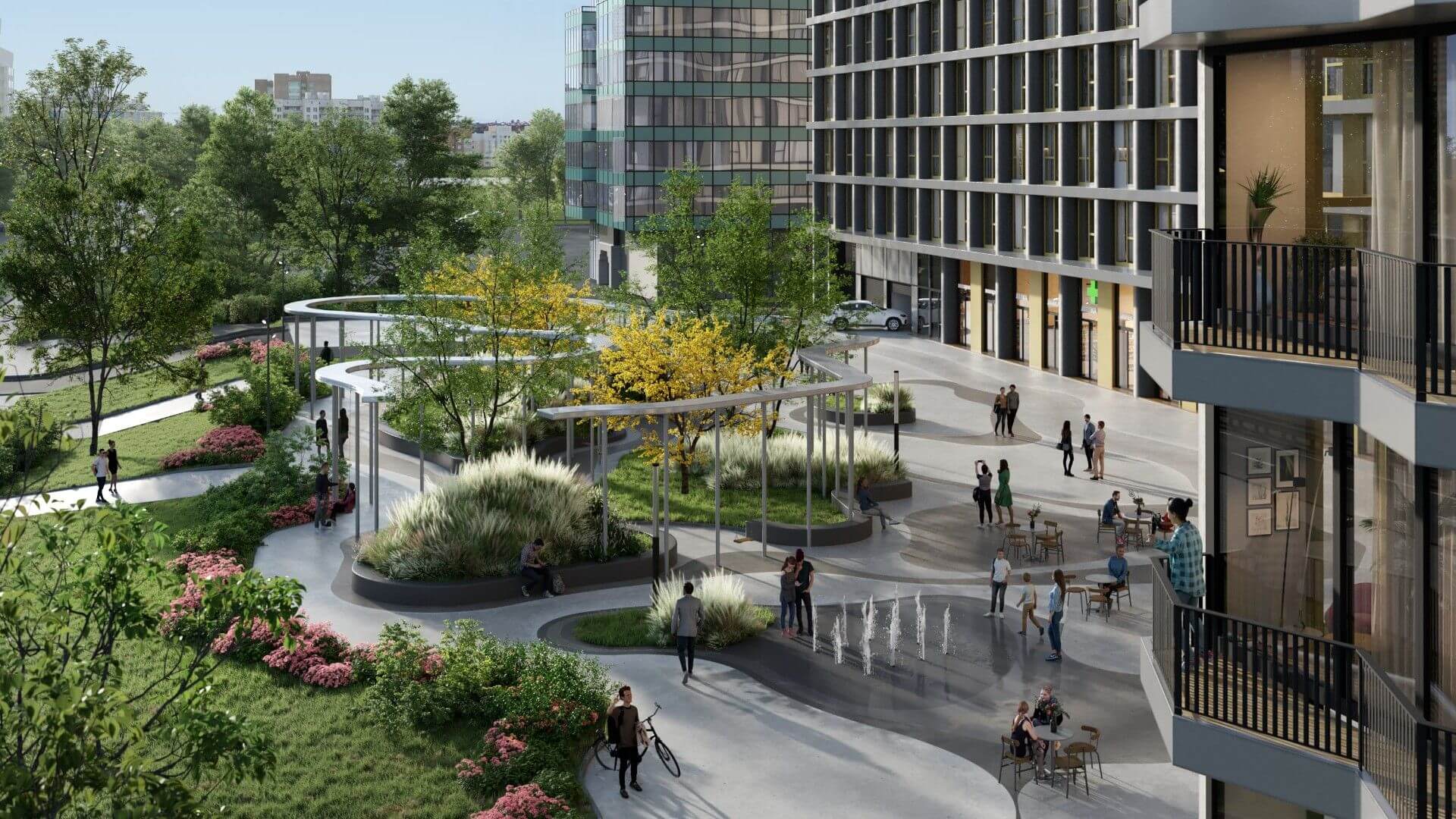 Благоустройство двора от застройщика